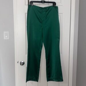 Jason Wu emerald green wide leg pants size 10